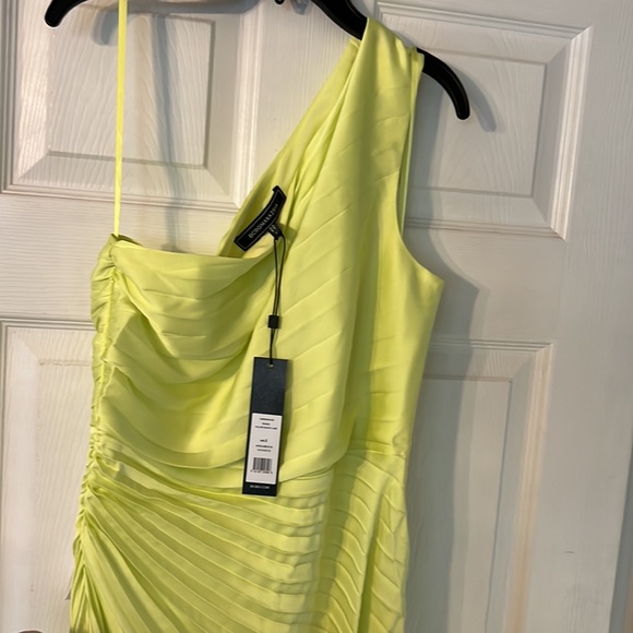 Acacia One Shoulder Satin Gown color :
Sunny Lime - Picture 9 of 9